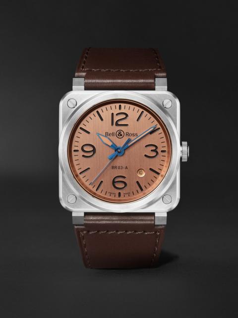 Bell & Ross BR 03 Copper Automatic Steel Watch, Ref. BR03A-GB-ST/SCA Brown