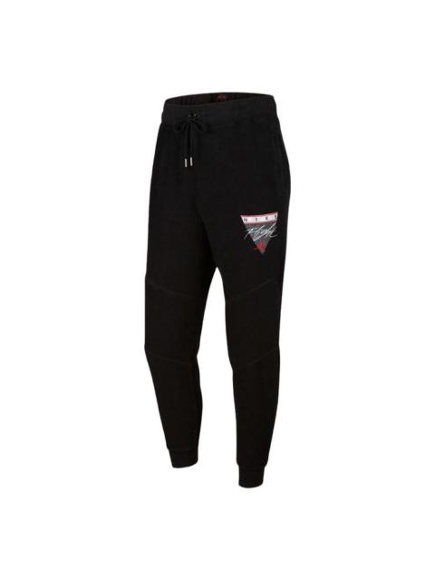 Air Jordan Triangle Flying Man Patch Logo Sports Pants Black CZ1210-010
