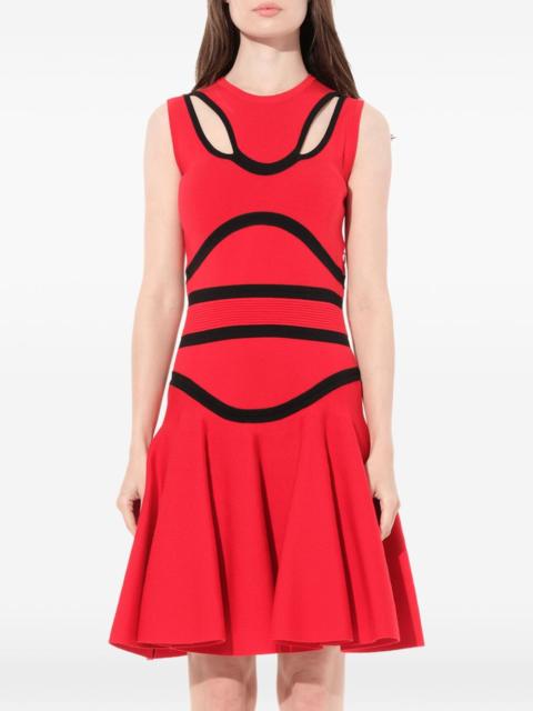 Alexander McQueen cut-out intarsia-knit mini dress