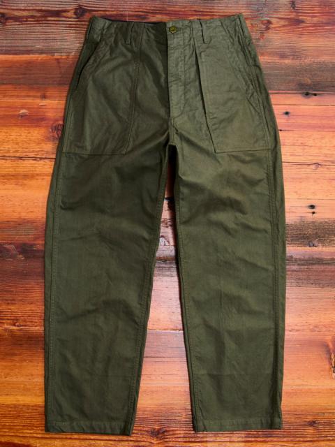 Engineered Garments Brushed Herringbone Fatigue Pants in Olive