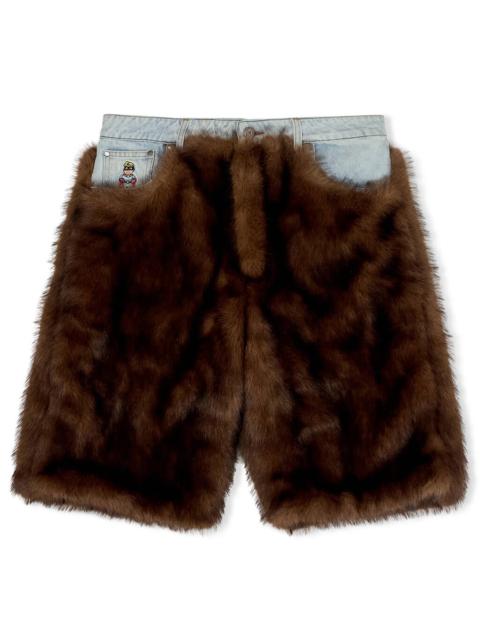KidSuper FUR SHORTS - BROWN