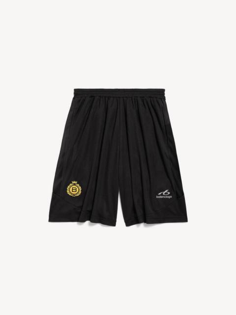 BALENCIAGA Men's Soccer Baggy Shorts in Black