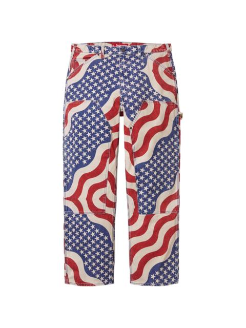 Supreme Flag Double Knee Painter Pants "SS26 - Red / Blue - Multicolor" SU27528