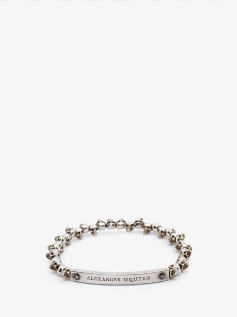 Alexander McQueen Skull Bracelet in Silver