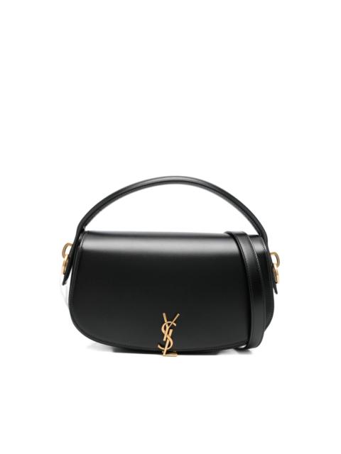 SAINT LAURENT logo-plaque curved shoulder bag