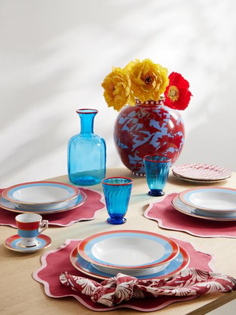 La DoubleJ 34-piece Porcelain, Glass And Linen Dinner Set