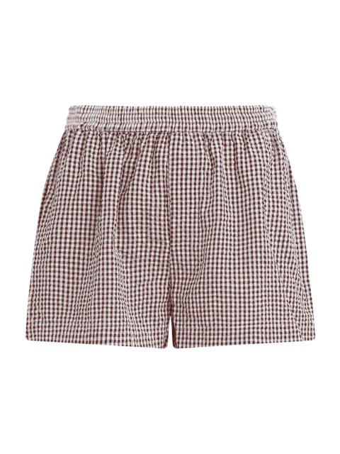 Joe's Jeans Women's The Boxer Gingham-Check Cotton-Blend Shorts - Macchiato Gingham