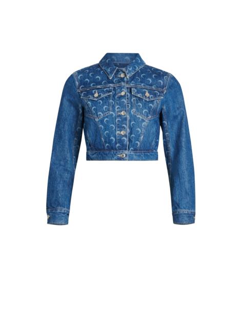 Marine Serre Deadstock Denim Boxy Jacket | REVERSIBLE