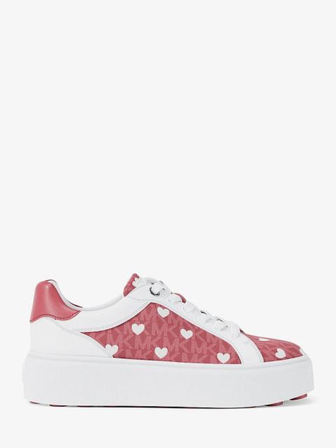 MICHAEL KORS Romey Printed Signature Logo Platform Sneaker