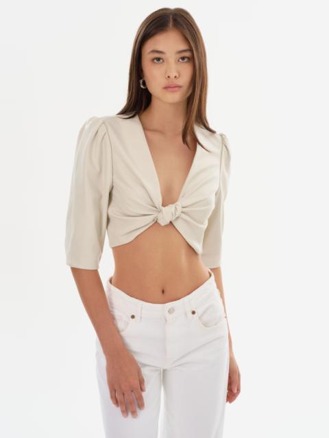 LAMARQUE CHANA | Cropped Faux Leather Top