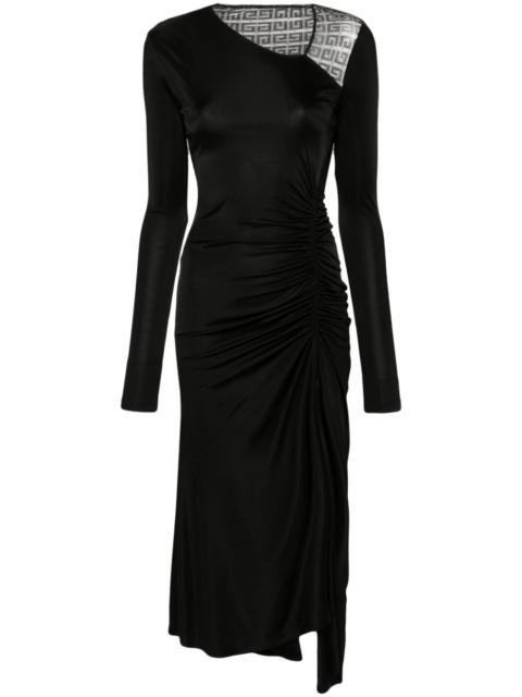 Givenchy 4G-lace asymmetric midi dress