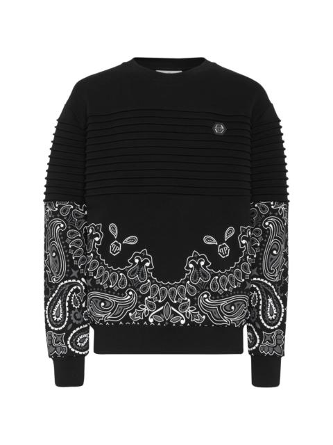 paisley-print cotton sweatshirt