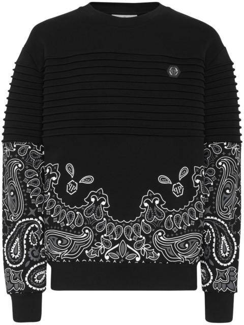 PHILIPP PLEIN paisley-print cotton sweatshirt