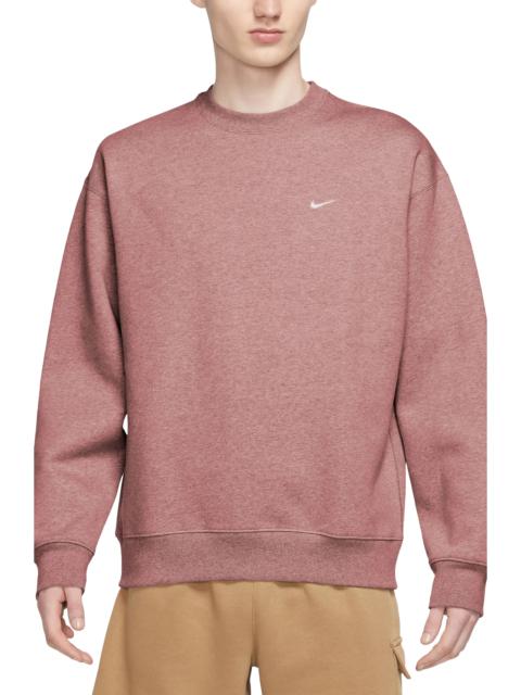 Solo Swoosh Oversize Crewneck Sweatshirt in Red Stardust/White