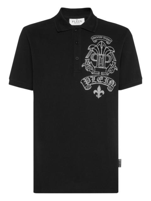 PHILIPP PLEIN Strass Tattoo polo shirt