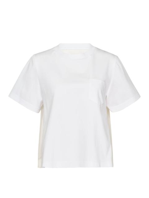 sacai Nylon Twill Cotton Jersey T-Shirt