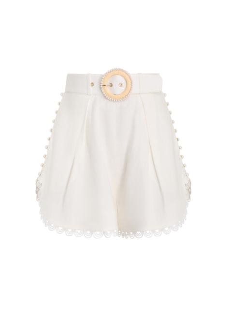 Zimmermann JUDE BUTTONED TUCK SHORT