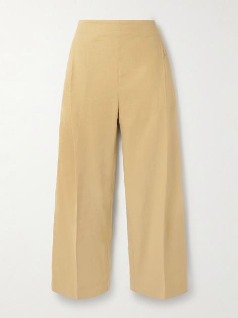 TOVE Ornella linen-blend wide-leg pants Beige
