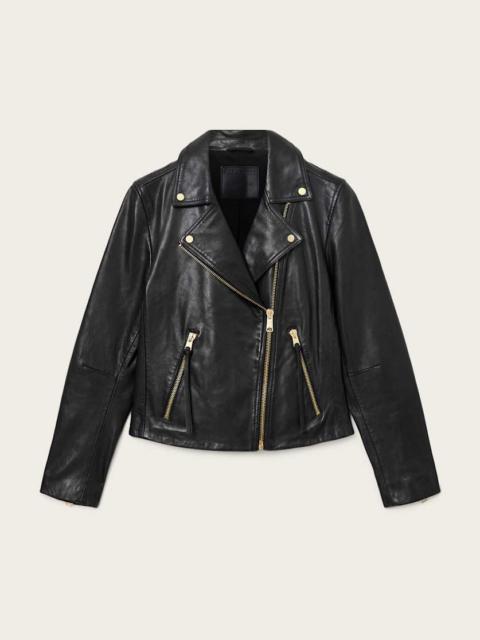 ALLSAINTS DALBY SLIM FIT LEATHER BIKER JACKET