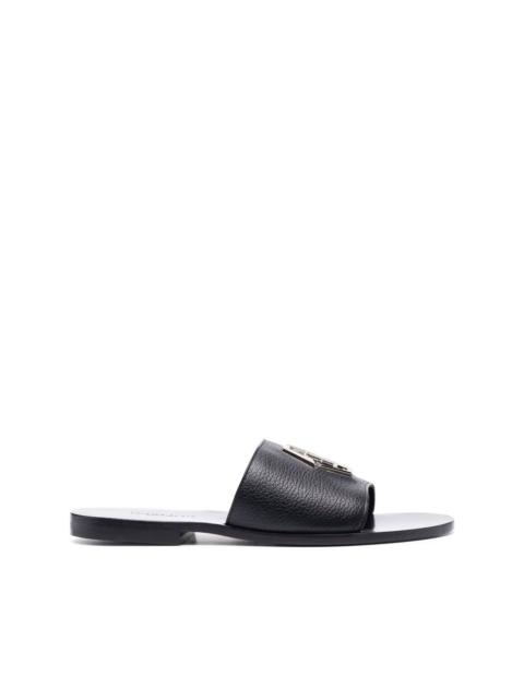 PHILIPP PLEIN logo-skull flat sandals