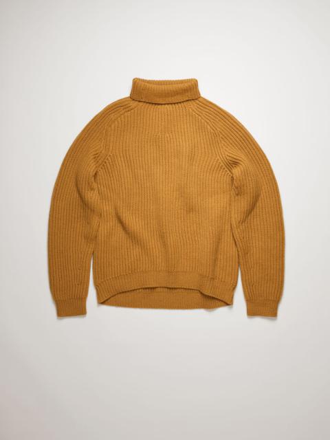 Acne Studios Ribbed roll neck sweater hazel beige
