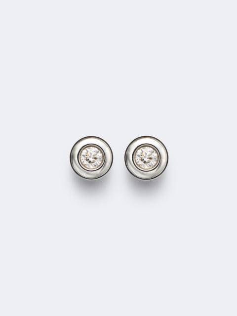 DAVID YURMAN Sterling silver earrings with diamonds