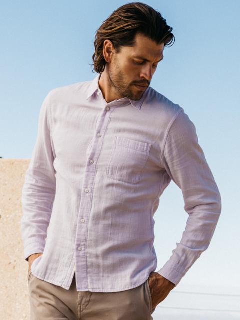HIROSHI KATO The Ripper Double Gauze Organic Cotton Shirt - Lavender