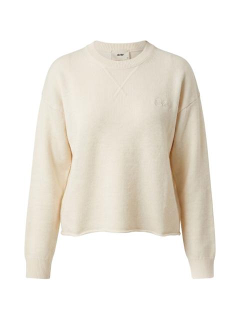 AUTRY embroidered-logo crew-neck sweatshirt