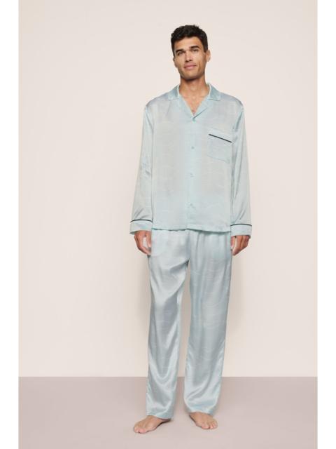 eberjey Eberjey x The Ritz-Carlton Yacht Collection - Charles Washable Silk Printed Long PJ Set