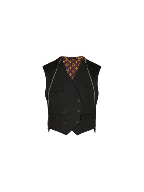 Louis Vuitton Zip Detail Masculine Double-Breasted Vest 