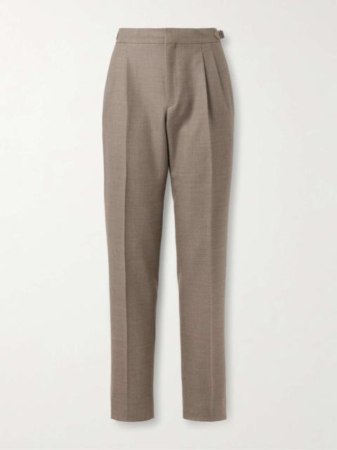 Loro Piana Straight-Leg Pleated Wool-Twill Suit Trousers