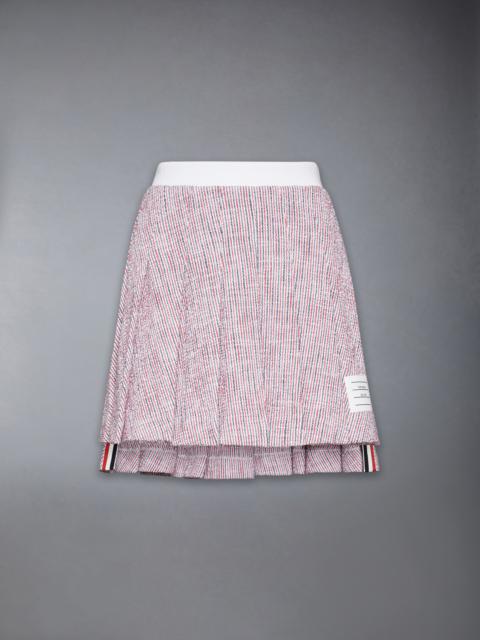 Thom Browne COTTON TWEED MINI PLEATED SKIRT