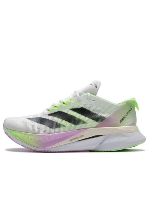 (WMNS) adidas Adizero Boston 12 'White Green' IG3328