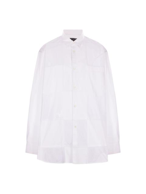 mesh-panelling shirt
