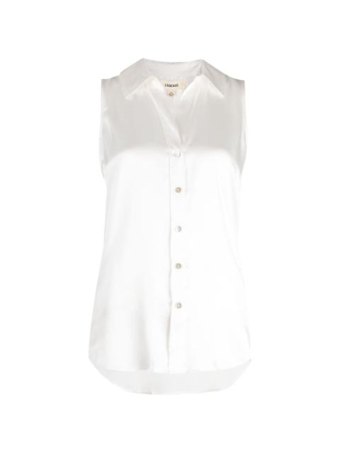 Emmy sleeveless silk shirt