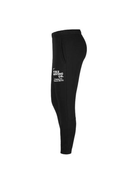 Nike 나이키 로고 운동복은 Knit 바지 'Black' FD9897-010를 인쇄했습니다