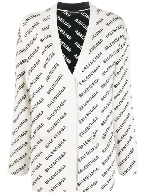 BALENCIAGA logo-print cardigan