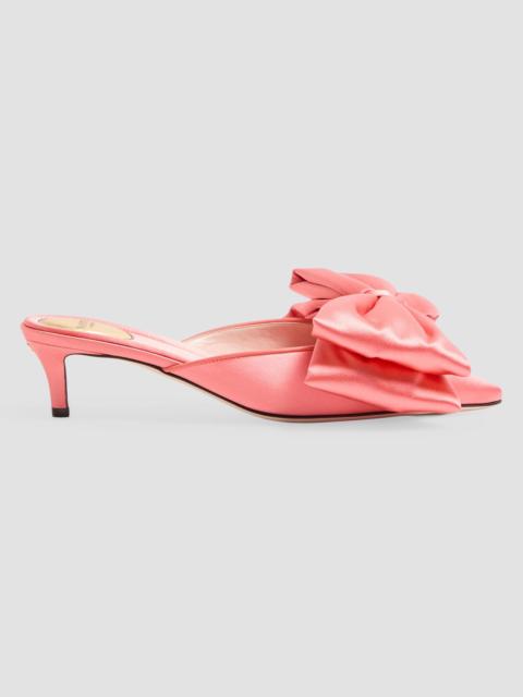 Valentino Women's Yolande 45MM Satin Mules - Salmon