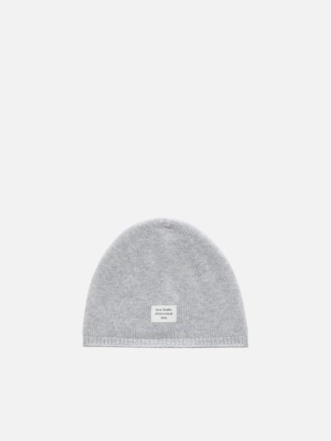 Acne Studios Cashmere beanie with logo - Cold grey melange