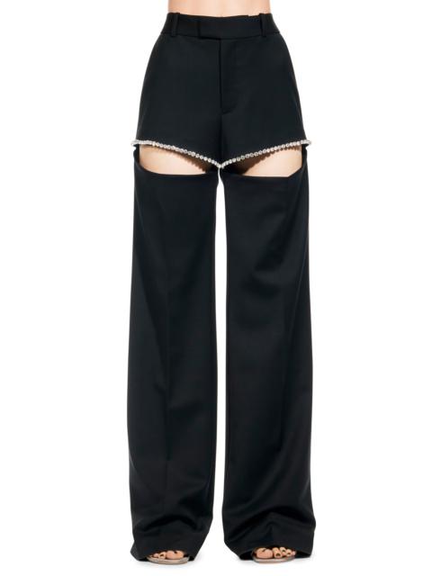 AREA CRYSTAL SLIT TROUSER