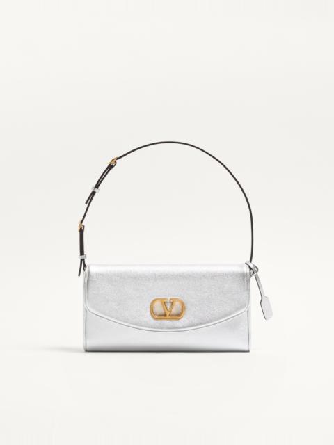 Valentino VALENTINO GARAVANI DEVAIN SMALL SHOULDER BAG IN LAMINATED NAPPA LEATHER