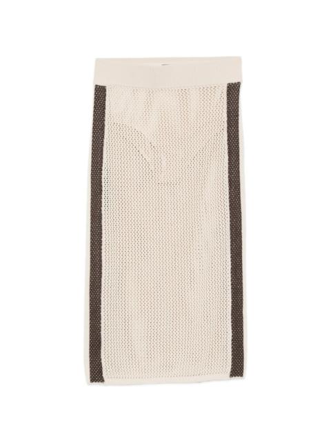 PINKO knitted striped skirt