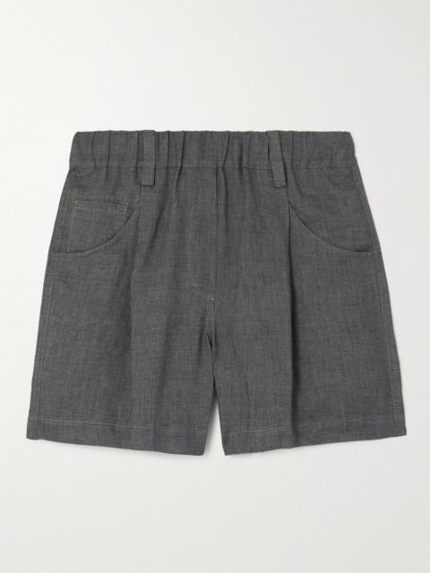 Brunello Cucinelli Pleated Linen Shorts