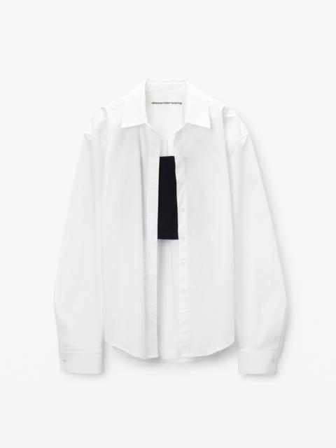 Alexander Wang Pre-Styled Cropped Cami & Button Up Twinset