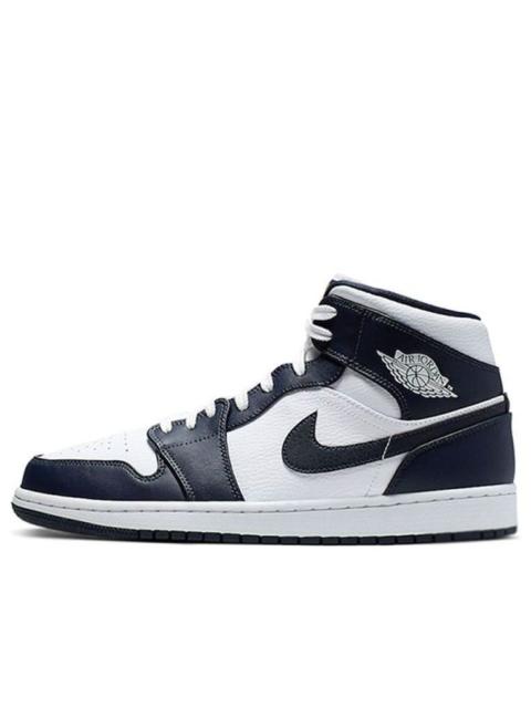 Air Jordan 1 Mid 'Obsidian White' 554724-174