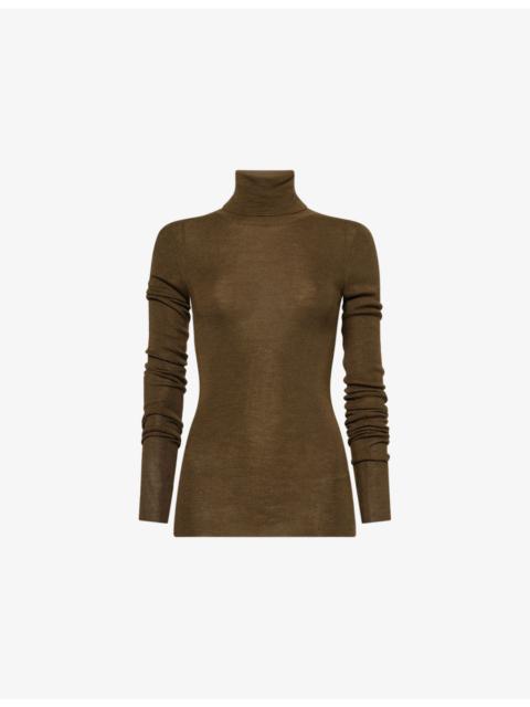The Frankie Shop Utica Turtleneck Wool And Silk Jumper