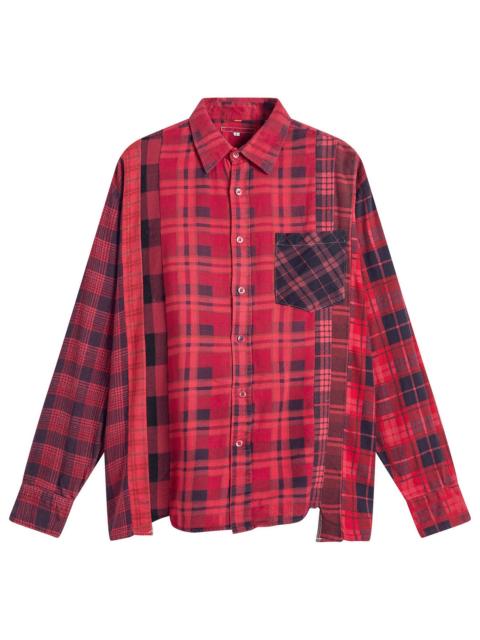 NEEDLES Needles 7 Cuts Over Dyed Flannel Shirt