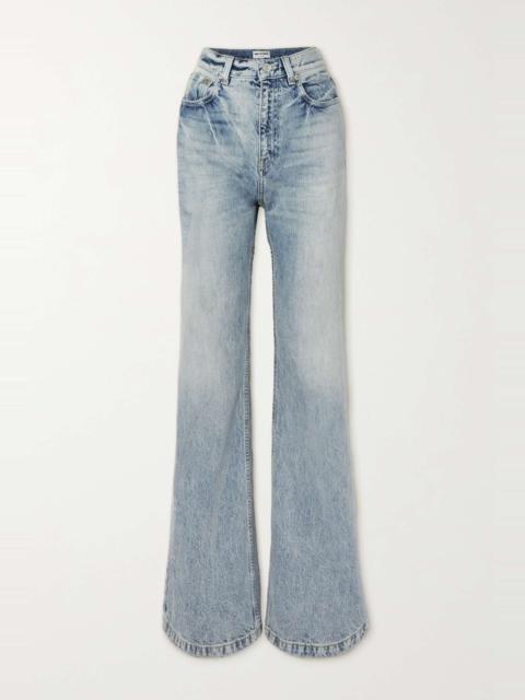 BALENCIAGA Distressed high-rise flared jeans