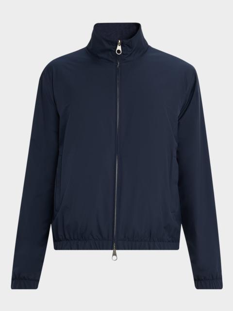 Loro Piana Men's Wind Jersey and Linen Bomber Jacket