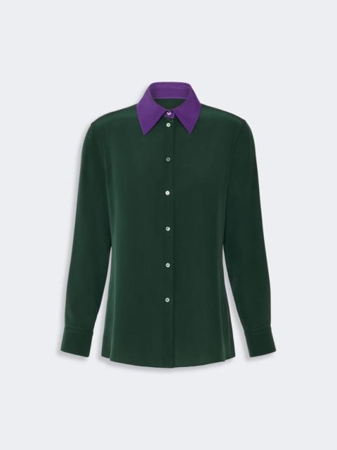 WEEKEND Max Mara WKSECCELSO Silk crepe de chine shirt - DARK GREEN